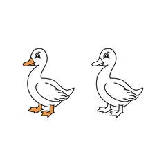 Duck simple clipart illustration