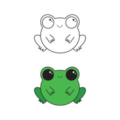 Frog simple clipart vector illustration
