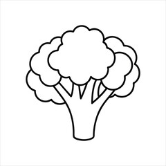 Healthy Broccoli Line Art for Organic Food Design