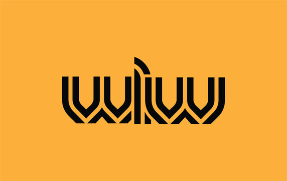 WLW Creative Unique Modern Letter Logo Design. Stylized logo featuring a unique letter design, presenting abstract minimalist aesthetics and modern appeal.