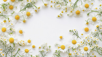 Elegant wedding invitation card background . Minimal hand painted watercolor Chamomile flowers texture template background. Design for wedding, vip cover, poster, rsvp moderncard.Valentine's Day