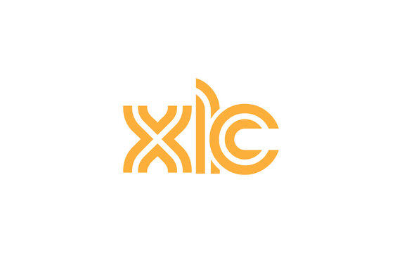 XLC Creative Unique Modern Letter Logo Design. Stylized logo featuring a unique letter design, presenting abstract minimalist aesthetics and modern appeal.