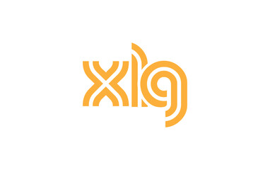 Obraz premium XLG Creative Unique Modern Letter Logo Design. Stylized logo featuring a unique letter design, presenting abstract minimalist aesthetics and modern appeal.