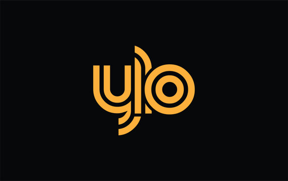 YLO Creative Unique Modern Letter Logo Design. Stylized logo featuring a unique letter design, presenting abstract minimalist aesthetics and modern appeal.