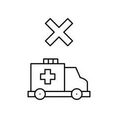 Obraz premium ambulance icon design failed
