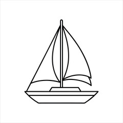 Single Line Sailboat Drawing for Business and Design