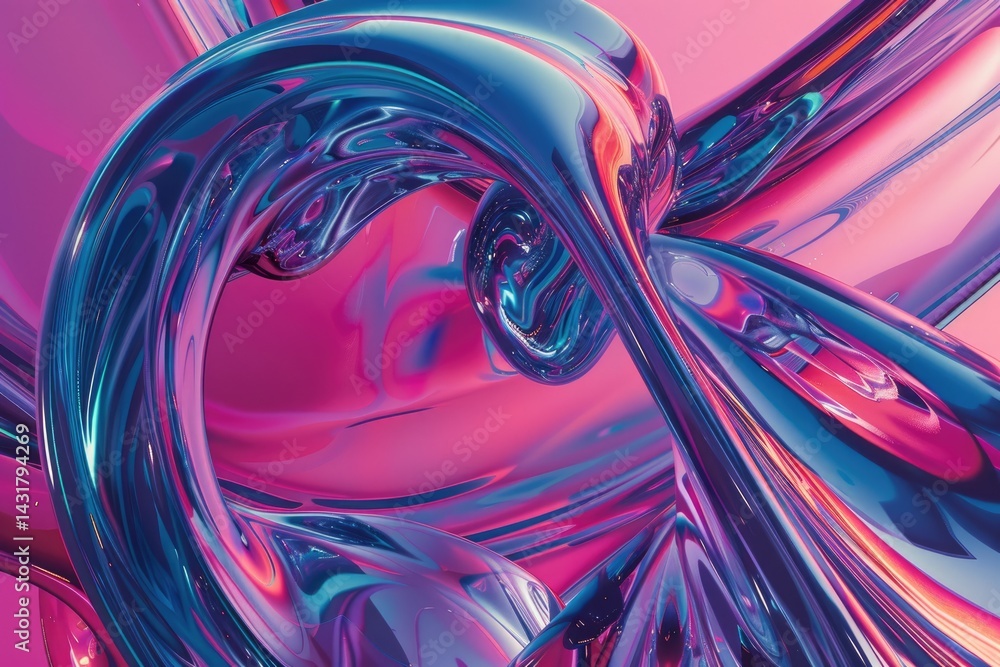 Poster abstract flowing fabric with vibrant color tones. dynamic textile design. background image of swirli