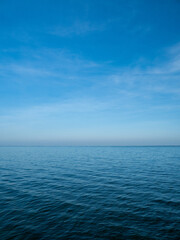 Photography landscape beautiful summer vertical horizon look view shore open sea beach cloud clean...