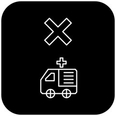 Obraz premium ambulance icon design failed