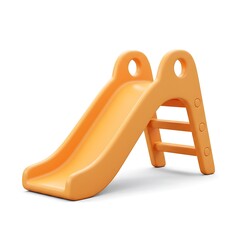 3D kids orange plastic slide
