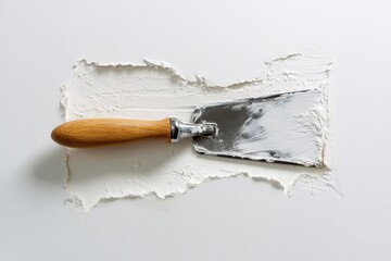 Spackle knife smoothing joint compound on drywall seam with precision for a flawless finish