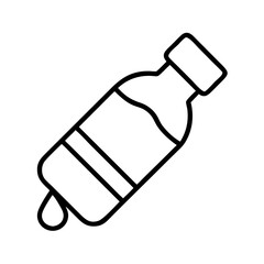 Essential oil bottle vector graphic, aromatherapy dropper bottle, liquid medicine bottle outline