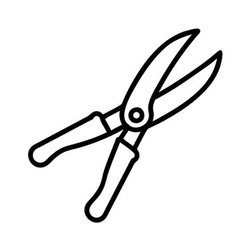 black outline garden shears clip art preview