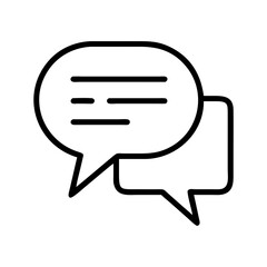 Communication speech bubble icon vector illustration for social media chat and message apps