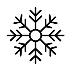 Isolated winter snowflake vector icon illustration design element for christmas holiday season decoration