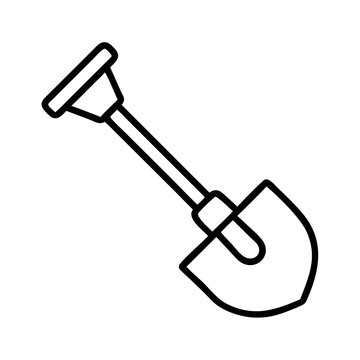 recommend clip art: Find shovel outline icon vector illustration for gardening digging and construction work tool