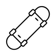 Skateboard outline icon vector illustration for skateboarding and extreme sports design needs