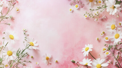 Elegant wedding invitation card background . Minimal hand painted watercolor Chamomile flowers texture template background. Design for wedding, vip cover, poster, rsvp moderncard.Valentine's Day