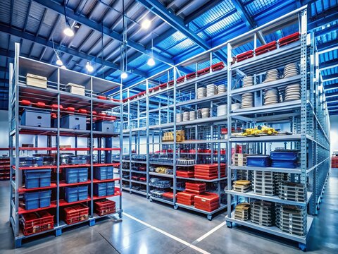 Organized Automotive Spare Parts Warehouse: Efficient Inventory Management for Speedy Repair Shop Distribution