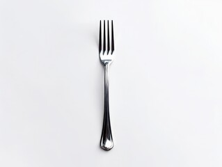 Silver fork isolated on white background