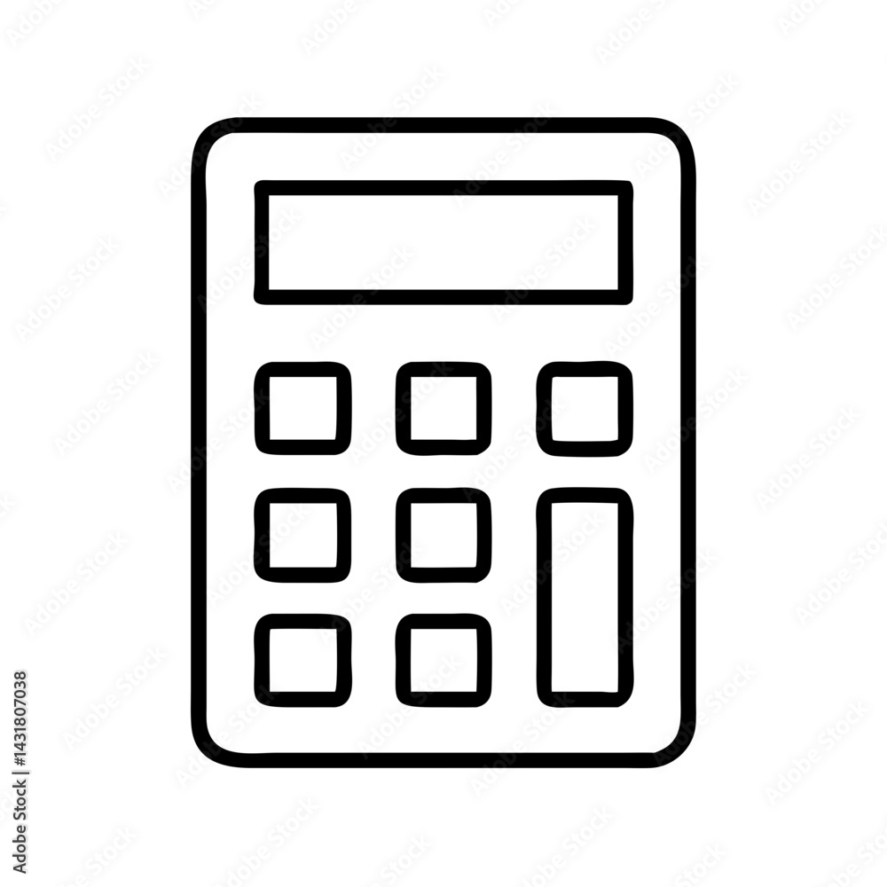 Poster calculator vector icon for mathematical calculations accounting finance and business needs tool