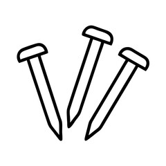 Nail vector image: construction nails, metal nails, carpentry nails, hardware nails, diy nails