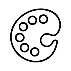 Obraz premium Art paint palette vector icon illustration for painting and drawing design resources and graphics needs