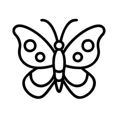 Obraz premium Butterfly outline drawing vector, butterfly illustration for coloring book and design needs