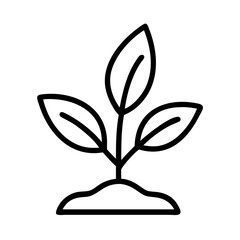 Plant sprout seedling growing in soil icon vector illustration for agriculture and nature design