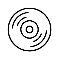 Cd dvd compact disc vector icon illustration for music audio data storage and media design