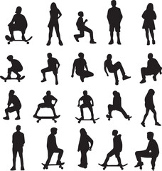 People sillhouttee vector