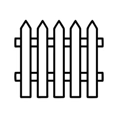 Fence outline vector drawing for garden fencing backyard fence picket fence design and landscape use