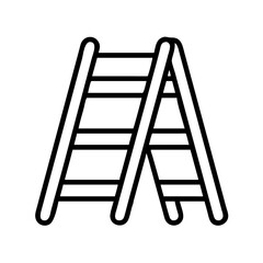 Find step ladder for home improvement projects and construction work icon vector illustration