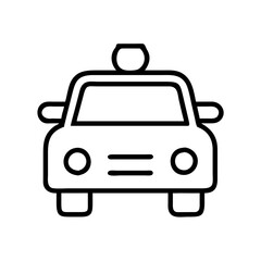 Taxi cab vector icon illustration, transportation service outline design for mobile app and web 90