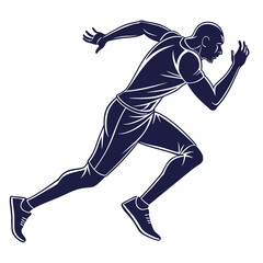 Obraz premium Sprint-action-silhouette High-Quality Digital Running Graphic Design
