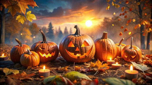 October Background. View
