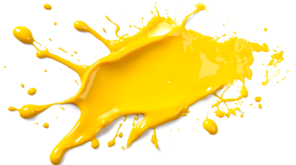 A splash of yellow paint 