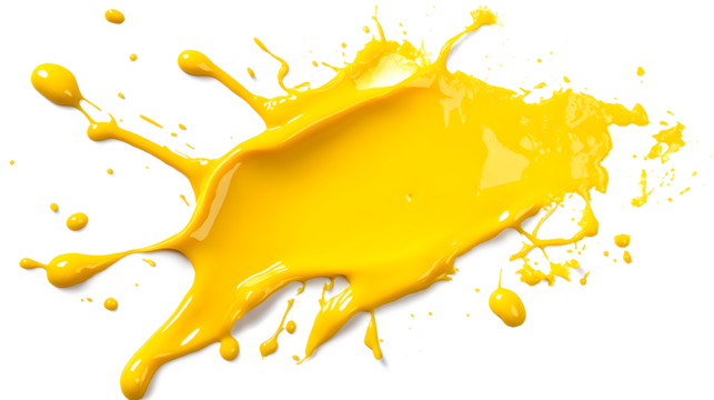 A splash of yellow paint 