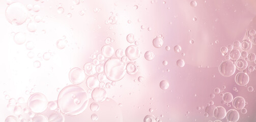 Abstract Pink water bubbles background