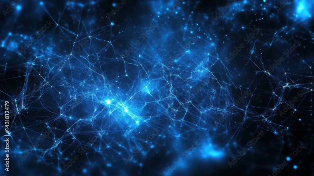 Poster deep blue background create with ai
