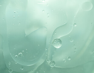 Abstract Green water bubbles background