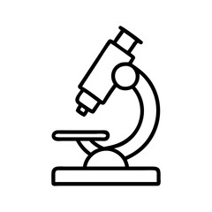Microscope vector illustration for science research and medical laboratory equipment analysis tool