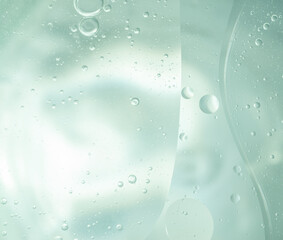 Abstract Green water bubbles background
