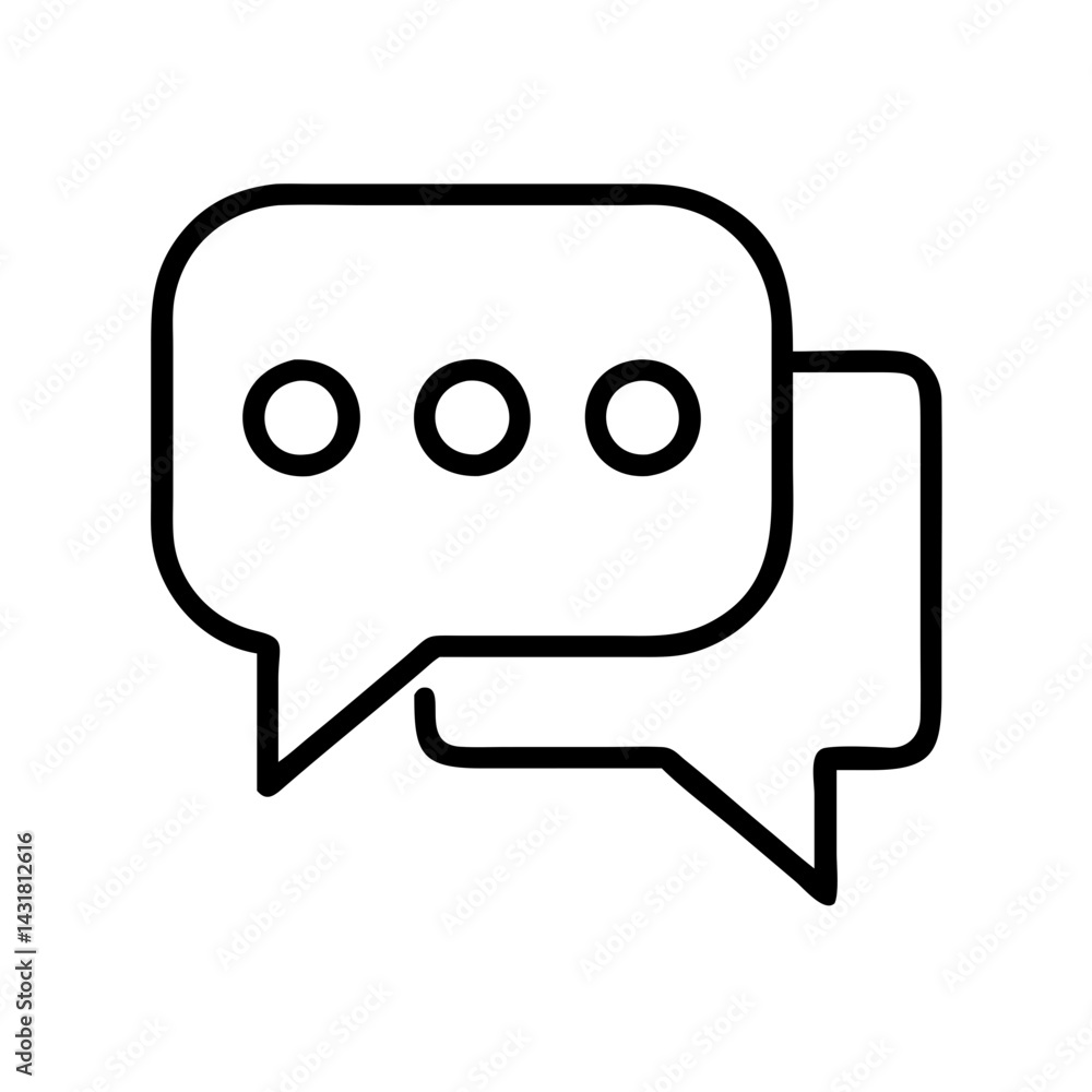Poster chat bubble icon vector illustration communication speech dialogue message talk conversation design