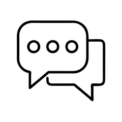 Fototapeta premium Chat bubble icon vector illustration communication speech dialogue message talk conversation design