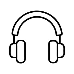 Headphones vector icon, audio listening device, music headset, sound equipment, earphone outline