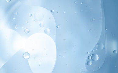Abstract blue water bubbles background