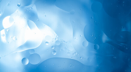 Abstract blue water bubbles background