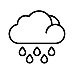Download cloud rain vector icon illustration weather forecast rainy day graphic design element