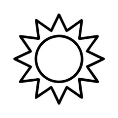 Download sun vector icon: summer sunshine, weather forecast, heat and light symbol graphic design